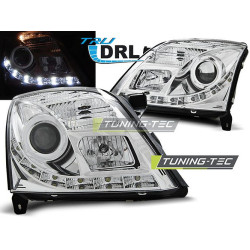 TUNING-TEC első lámpák (True DRL) OPEL VECTRA C 04.02-08.05-höz (H7/H1), króm