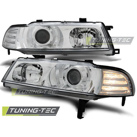 Világítás TUNING-TEC első lámpák (Angel Eyes) HONDA PRELUDE 02.92-01.97-hez (H7/HB3, homologáció nélkül), króm | race-shop.hu