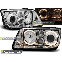 TUNING-TEC első lámpák (Angel Eyes) VW BORA 09.98-07.05-höz (H7), króm