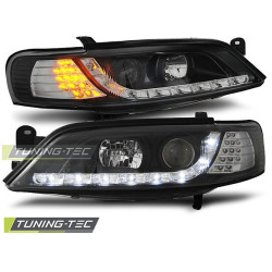 Fényszóró OPEL VECTRA B 11.96-12.98 Nappali menetfény fekete LED IRÁNYJELZŐ