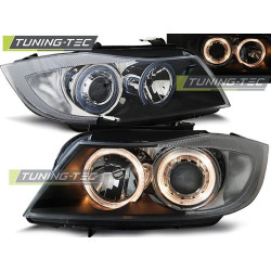 Fényszóró ANGEL EYES fekete BMW E90/E91 03.05-08.08
