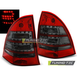 TUNING-TEC LED hátsó lámpák MERCEDES C-KLASA W203 KOMBI 00-07-hez, piros-füstös