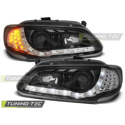 TUNING-TEC első lámpák (DRL) RENAULT MEGANE/SCENIC 96-02.99-hez (H1), fekete, V2