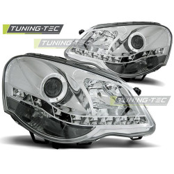 TUNING-TEC első lámpák (DRL) VW POLO 9N3 04.05-09-hez (H1), króm
