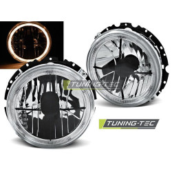 TUNING-TEC első lámpák (Angel Eyes) VW GOLF 1 05.74-07.83-hoz (H4), króm, V2