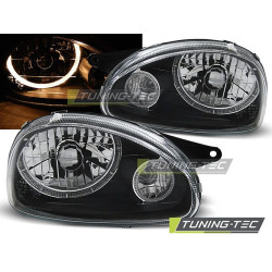 Fényszóró OPEL CORSA B 02.93-10.00 ANGEL EYES fekete