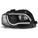 Világítás TUNING-TEC első lámpák (Tube Light) AUDI A3 8P 05.03-03.08-hoz (H7/H1), fekete | race-shop.hu