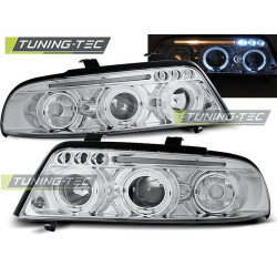 TUNING-TEC első lámpák (Angel Eyes) AUDI A4 01.99-09.00-hoz (H1), króm