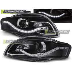 TUNING-TEC első lámpák (DRL) AUDI A4 B7 11.04-03.08-hoz (H9), fekete, V1