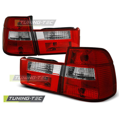 Világítás TUNING-TEC hátsó lámpák BMW E34 91-96 TOURING-hez, piros-fehér | race-shop.hu