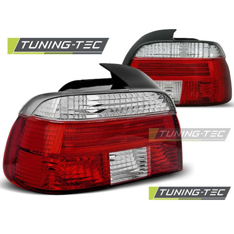 Világítás TUNING-TEC hátsó lámpák BMW E39 09.95-08.00-hoz (LIMOUSINE), piros-fehér, V2 | race-shop.hu