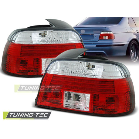 Világítás TUNING-TEC hátsó lámpák BMW E39 09.95-08.00-hoz (LIMOUSINE), piros-fehér, V1 | race-shop.hu