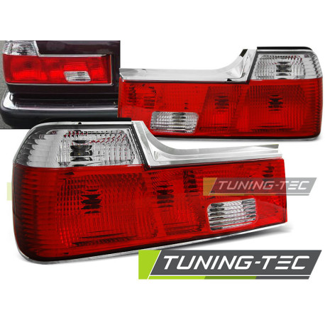 Világítás TUNING-TEC hátsó lámpák BMW E32 06.86-04.94-hez (LIMOUSINE, homologáció nélkül), piros-fehér | race-shop.hu