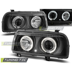TUNING-TEC első lámpák (Angel Eyes) VW VENTO 01.92-08.98-hoz (H1), fekete