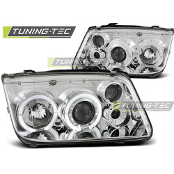 TUNING-TEC első lámpák (Angel Eyes) VW BORA 09.98-07.05-höz (H1), króm