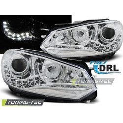 TUNING-TEC első lámpák (True DRL) VW GOLF 6 10.08-12-höz (H7), króm