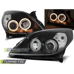 Fényszóró OPEL VECTRA C 09.05-08 ANGEL EYES fekete