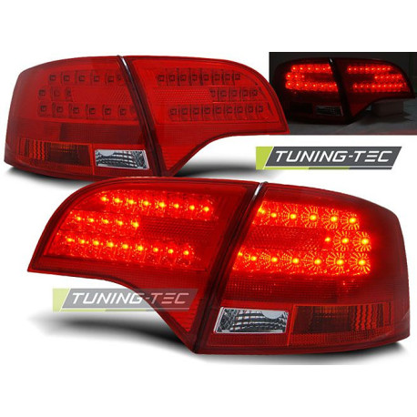 Világítás TUNING-TEC LED hátsó lámpák AUDI A4 B7 11.04-03.08 AVANT-hoz, piros-fehér, V2 | race-shop.hu