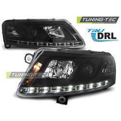 FÉNYSZÓRÓ TRUE DRL FEKETE AUDI A6 C6 04.04-08