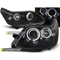TUNING-TEC első lámpák (Angel Eyes) CITROEN C4 04-10-hoz (H1), fekete