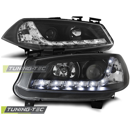 Világítás TUNING-TEC első lámpák (DRL) RENAULT MEGANE II 11.02-10.05-höz (H1), fekete | race-shop.hu