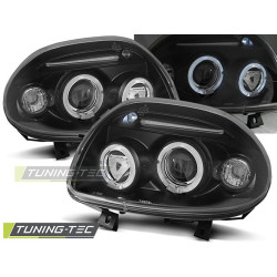 Fényszóró RENAULT CLIO II 09.98-05.01 ANGEL EYES fekete