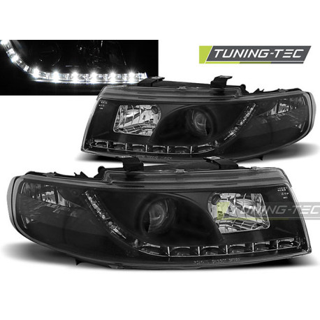 Világítás TUNING-TEC első lámpák (DRL) SEAT LEON / TOLEDO 04.99-08.04-hez (H1), fekete | race-shop.hu
