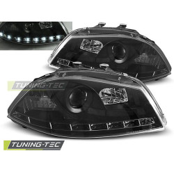 TUNING-TEC első lámpák (DRL) SEAT IBIZA 6L 04.02-08-hoz (H1), fekete, V1