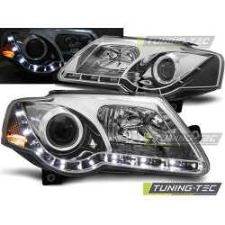 TUNING-TEC első lámpák (DRL) VW PASSAT B6 3C 03.05-10-hoz (H7/H1), króm