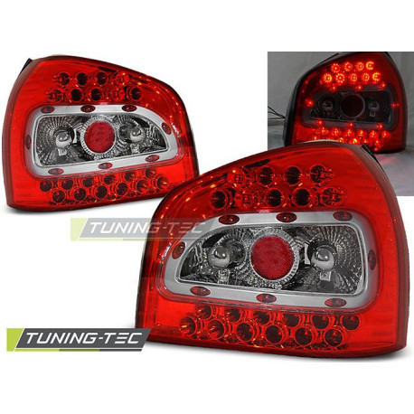 Világítás TUNING-TEC LED hátsó lámpák AUDI A3 08.96-08.00-hoz, piros-fehér, V1 | race-shop.hu
