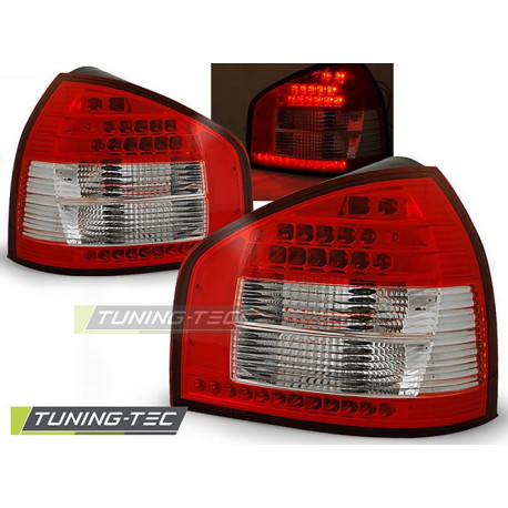 Világítás TUNING-TEC LED hátsó lámpák AUDI A3 08.96-08.00-hoz, piros-fehér, V2 | race-shop.hu