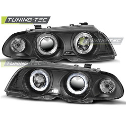 TUNING-TEC első lámpák (Angel Eyes) BMW E46 05.98-08.01 S/T-hez (LIMOUSINE, TOURING, H1), fekete