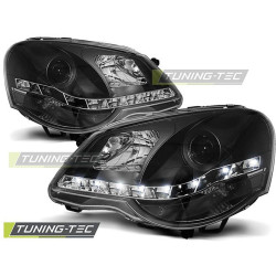 TUNING-TEC első lámpák (DRL) VW POLO 9N3 04.05-09-hez (H1), fekete