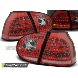TUNING-TEC LED hátsó lámpák VW GOLF 5 10.03-09-hez, piros-fehér