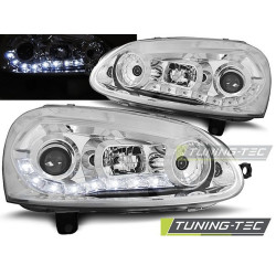TUNING-TEC első lámpák (DRL) VW GOLF 5-höz (H1), króm