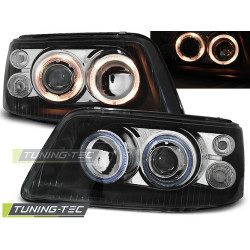 TUNING-TEC első lámpák (Angel Eyes) VW T5 04.03-08.09-hez (H7/H1), fekete