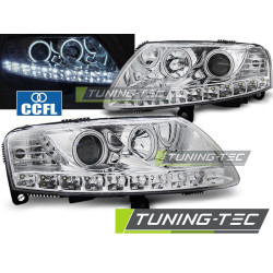 Fényszóró ANGEL EYES LED króm AUDI A6 C6 04.04-08