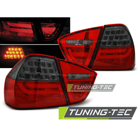 Világítás TUNING-TEC LED hátsó lámpák (LED Bar) BMW E90 03.05-08.08-hoz (LIMOUSINE), piros-füstös, V2 | race-shop.hu