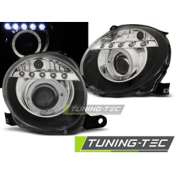 TUNING-TEC első lámpák (Projector) FIAT 500 07-15-höz (H1), fekete