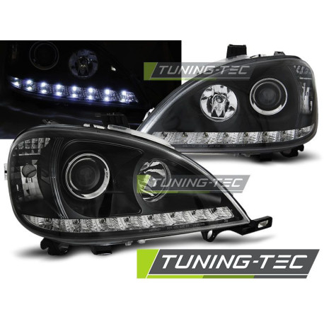 Világítás TUNING-TEC első lámpák (DRL) MERCEDES W163 ML M-KLASA 03.98-08.01-hez (H1), fekete | race-shop.hu