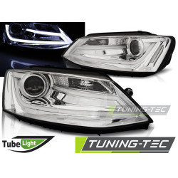 TUNING-TEC első lámpák (Tube Light) VW JETTA VI 1.11-18-hoz (H1), króm