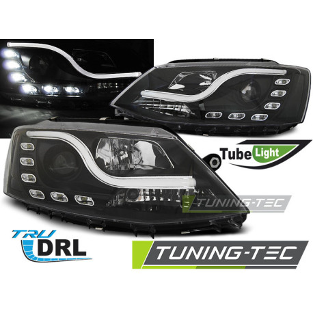 Világítás TUNING-TEC első lámpák (Tube Light, DRL) VW JETTA VI 1.11-18-hoz (H7/H1), fekete | race-shop.hu