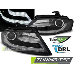 TUNING-TEC első lámpák (True DRL) AUDI A4 B8 04.08-11-hez (H7), fekete
