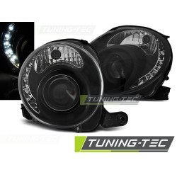 Fényszóró FIAT 500 07-15 fekete LED