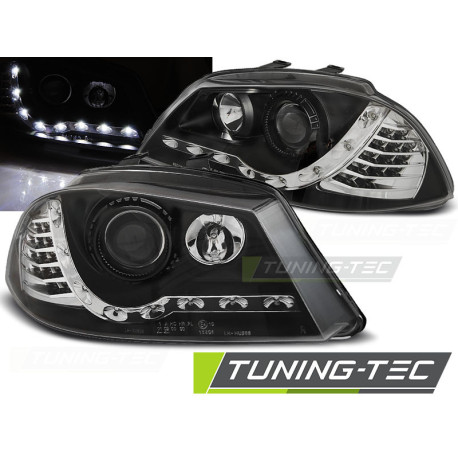 Világítás TUNING-TEC első lámpák (DRL) SEAT IBIZA 6L 04.02-08-hoz (H1), fekete, V2 | race-shop.hu
