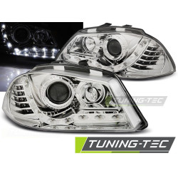 TUNING-TEC első lámpák (DRL) SEAT IBIZA 6L 04.02-08-hoz (H1), króm, V2