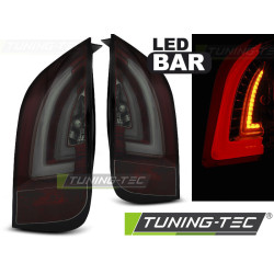 TUNING-TEC LED hátsó lámpák (LED Bar) VW UP! 3.11- / SKODA CITIGO 12.11-hez, piros-füstös
