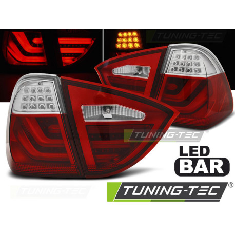 Világítás TUNING-TEC LED hátsó lámpák (LED Bar) WHIE BMW E91 05-08-hoz, piros | race-shop.hu