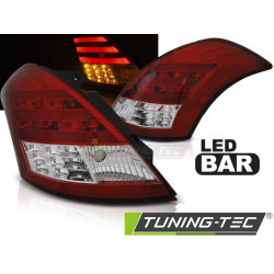 TUNING-TEC LED hátsó lámpák (LED Bar) SUZUKI SWIFT V 10-hoz, piros-fehér