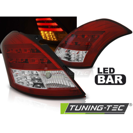 Világítás TUNING-TEC LED hátsó lámpák (LED Bar) SUZUKI SWIFT V 10-hoz, piros-fehér | race-shop.hu